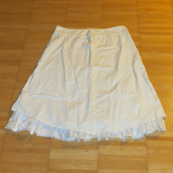ESPRIT white cotton midi skirt 2/4 XS/S - Picture 1 of 3